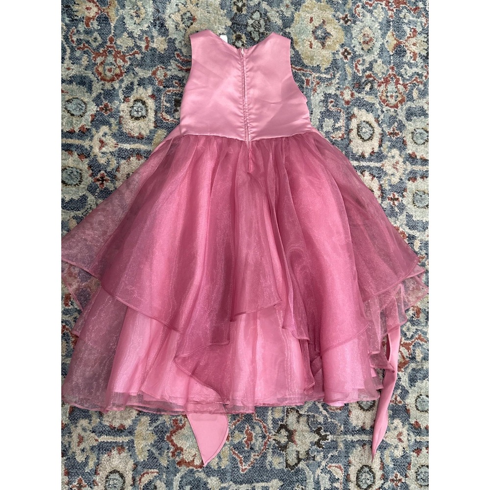 Chic Baby America Special Occasion Formal Dress Girls 6 Pink Tulle Glitter EUC - Picture 4 of 4
